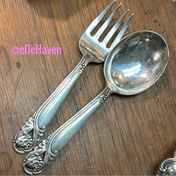 Sterling ‘Art Noveau’ Baby fork and spoon set